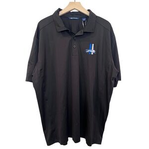 Cutter‎ & Buck Mens XXL Black Detroit Lions Polo Shirt Golf Casual